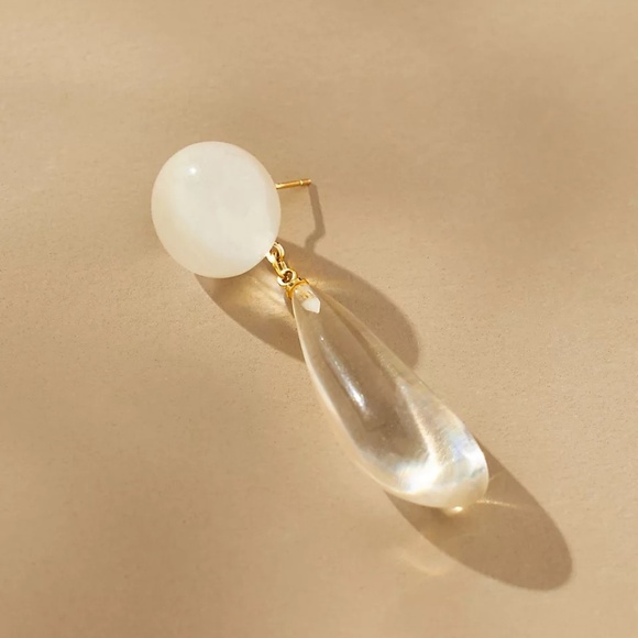NWT Anthropologie Casa Clara Hailey Lucite Drop Earrings - Picture 2 of 5